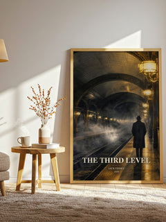 The third level watercolour print in frame leaning in hallway – sci fi wall art