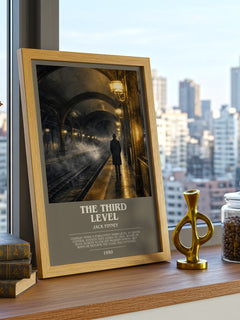The third level bookish print framed by window – literary home decor