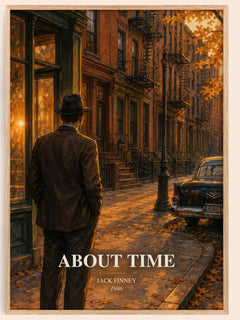 About time watercolour book poster by Jack Finney – framed literary art print
