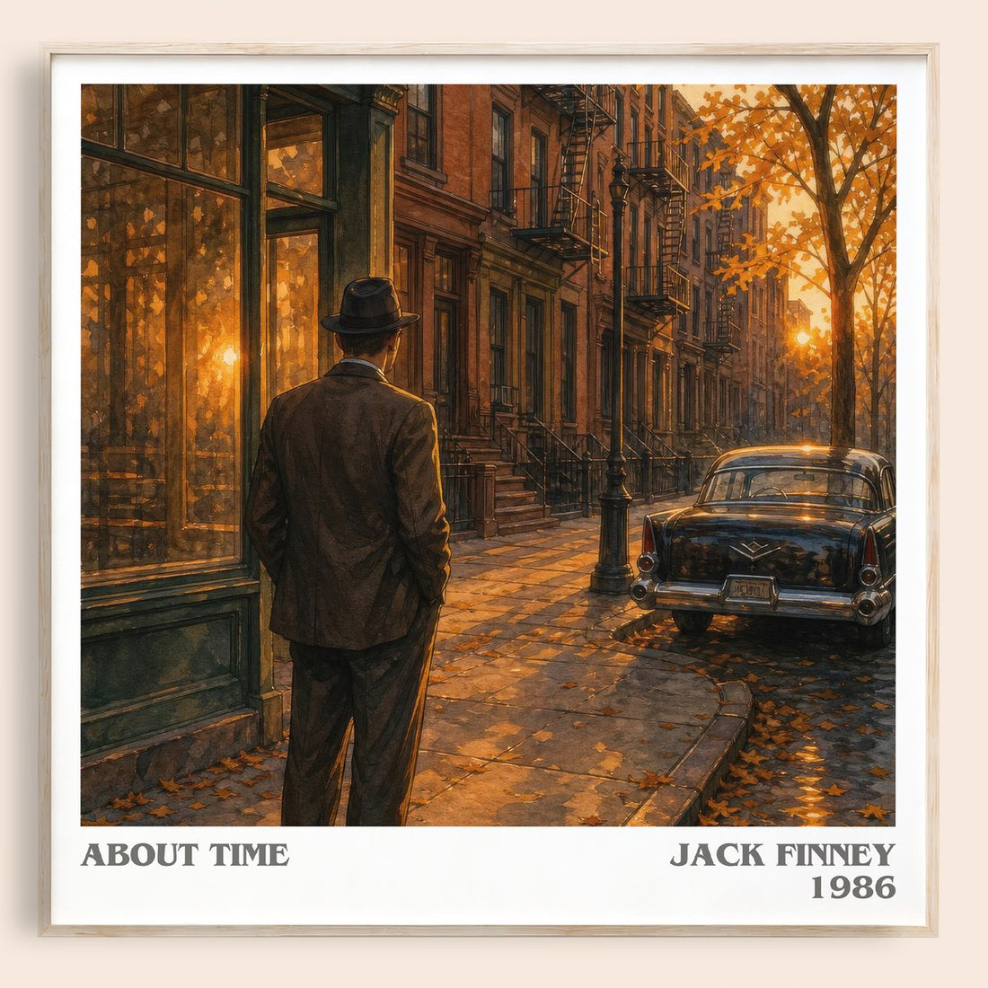 About time literary book poster by Jack Finney – framed literary art print