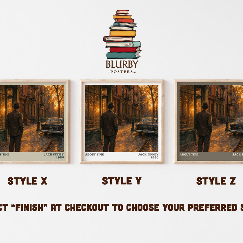 About time literary print in frame leaning in hallway – sci fi wall art