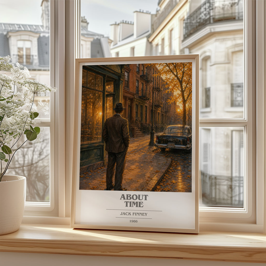 About time book cover poster colour and style options – Jack Finney book art