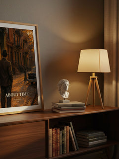About time watercolour print on bookshelf – Jack Finney fan gift