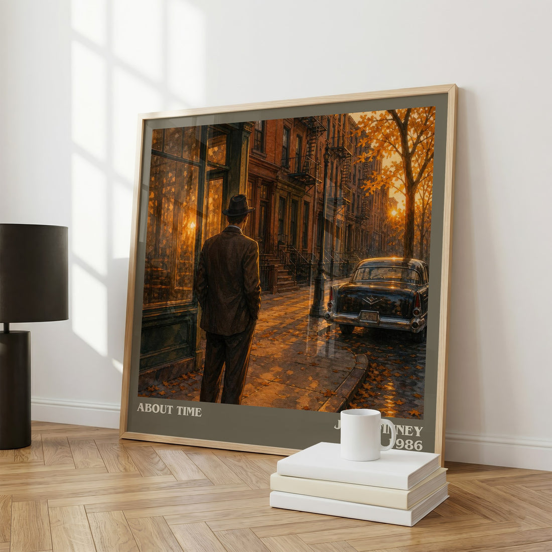 About time literary print framed by window – literary home decor