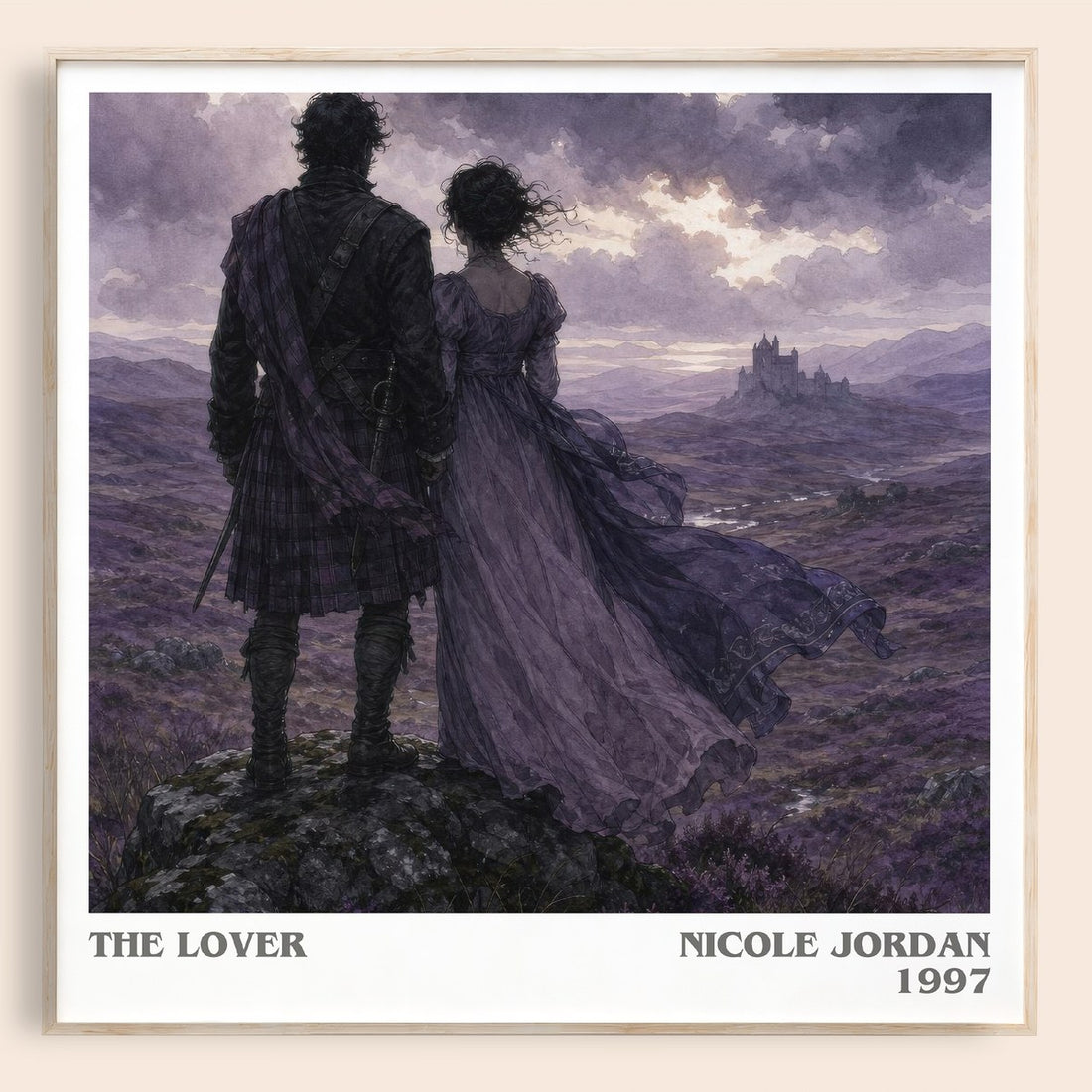 The Lover literary book poster by Nicole Jordan – framed literary art print