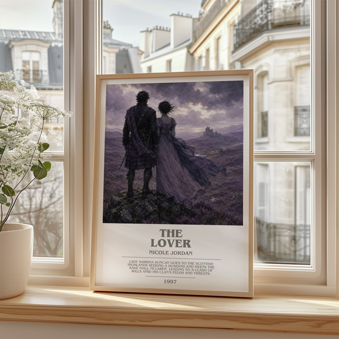 The Lover bookish poster colour and style options – Nicole Jordan book art