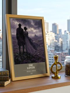 The Lover book cover print framed by window – literary home decor