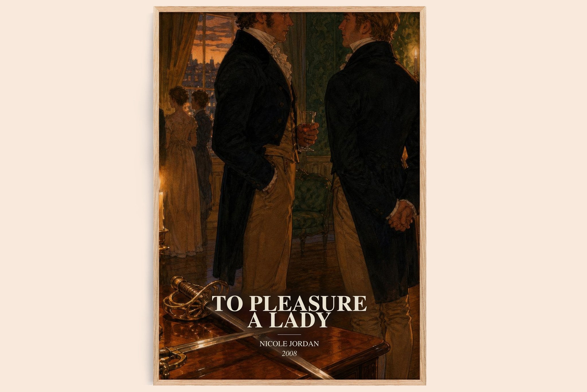 To Pleasure A Lady Book Watercolour Illustration by Nicole Jordan
