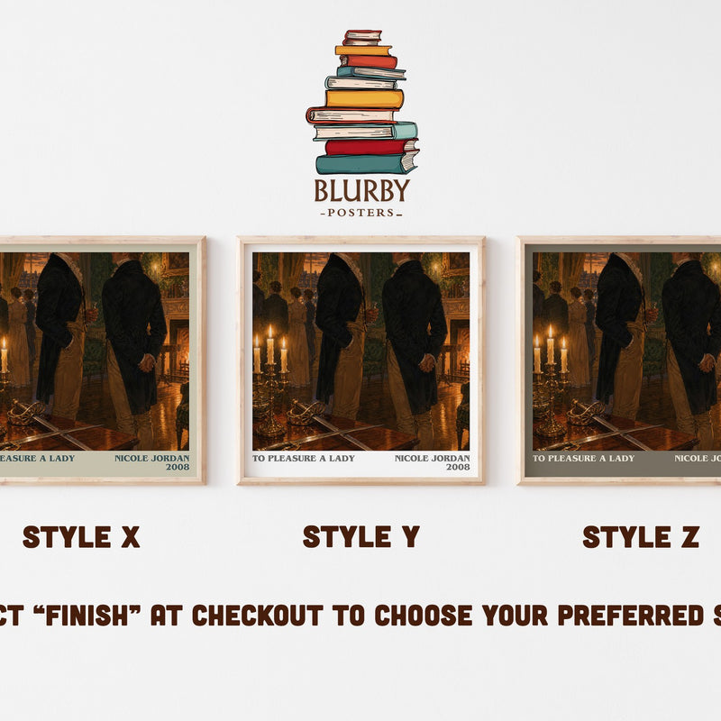 To Pleasure A Lady literary print in frame leaning in hallway – romance wall art