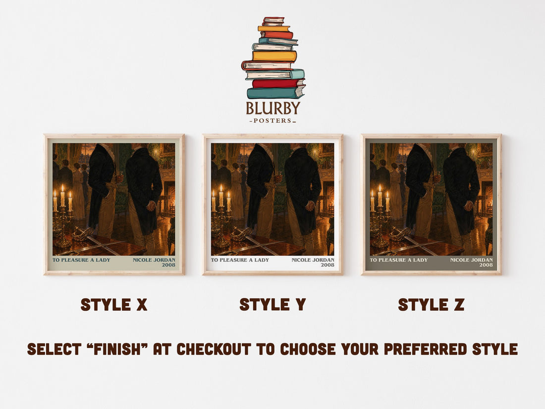 To Pleasure A Lady literary print in frame leaning in hallway – romance wall art (mockup)