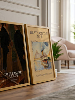 To Pleasure A Lady watercolour print framed by window – literary home decor