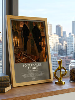 To Pleasure A Lady bookish print framed by window – literary home decor