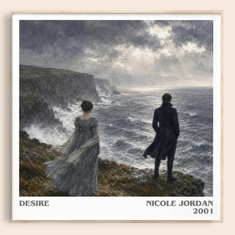 Desire literary book poster by Nicole Jordan – framed literary art print