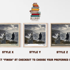 Desire literary print in frame leaning in hallway – romance wall art