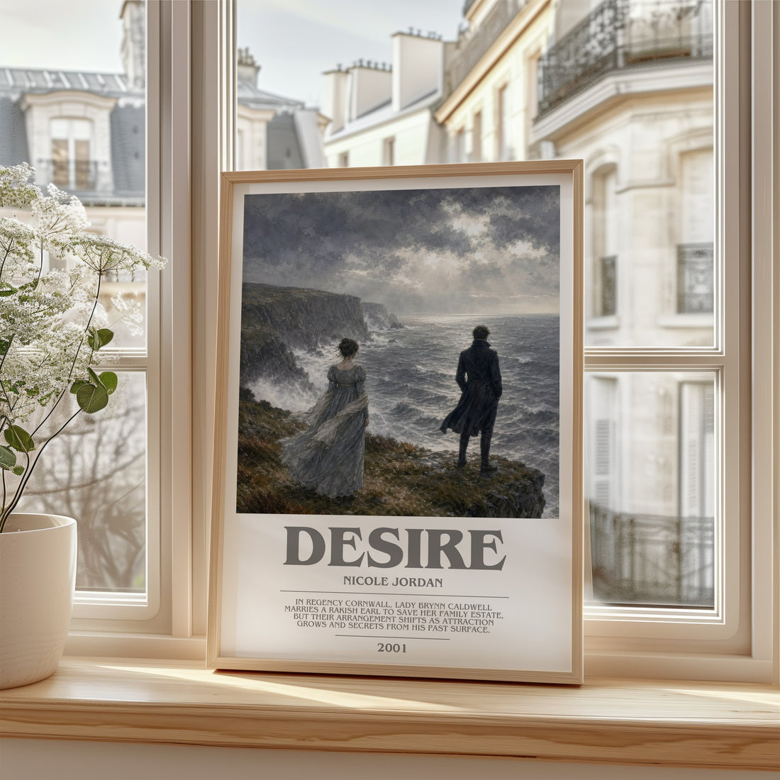 Desire bookish poster colour and style options – Nicole Jordan book art
