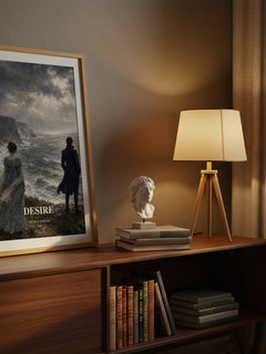 Desire watercolour print on bookshelf – Nicole Jordan fan gift