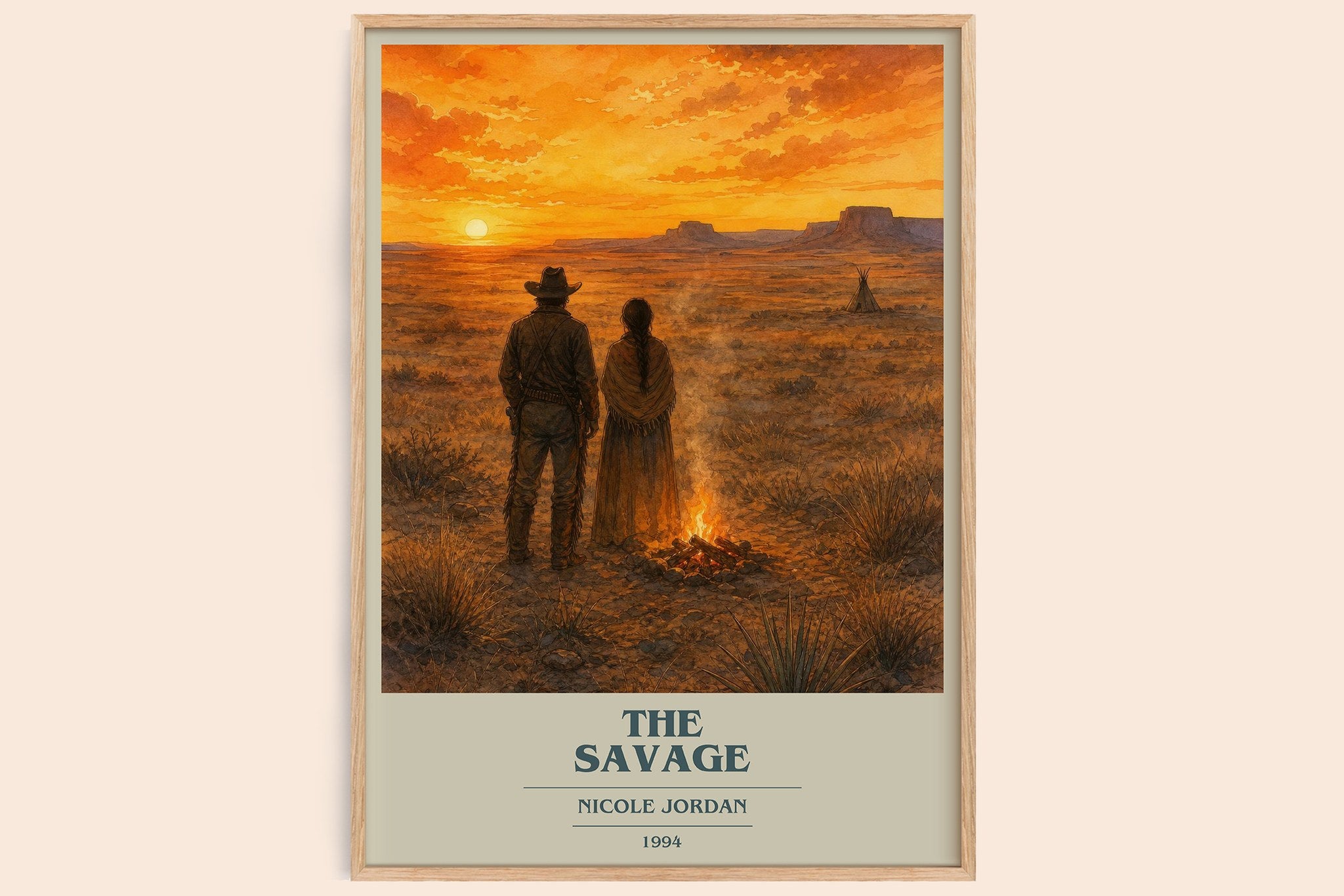 The Savage Book Cover Poster by Nicole Jordan