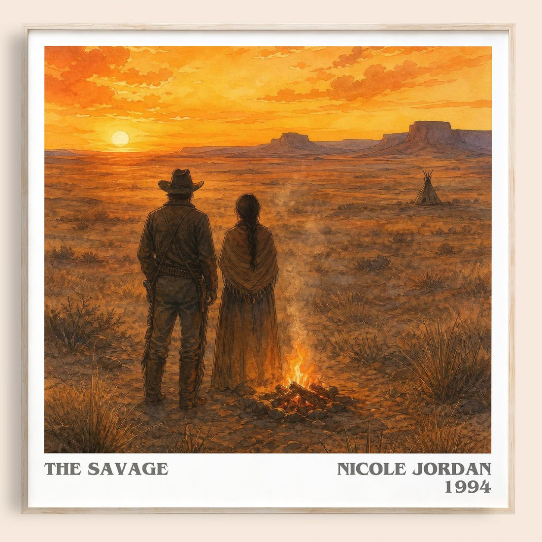 The Savage literary book poster by Nicole Jordan – framed literary art print