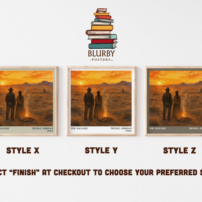 The Savage literary print in frame leaning in hallway – romance wall art
