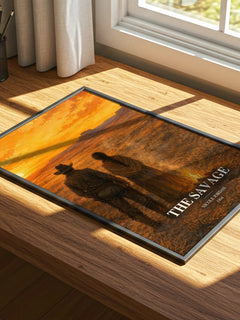 The Savage watercolour book poster framed on wall – romance wall art