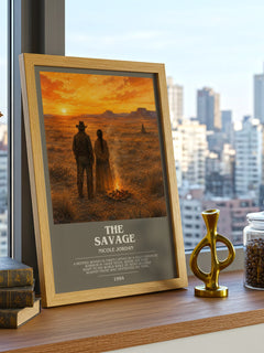 The Savage bookish print framed by window – literary home decor