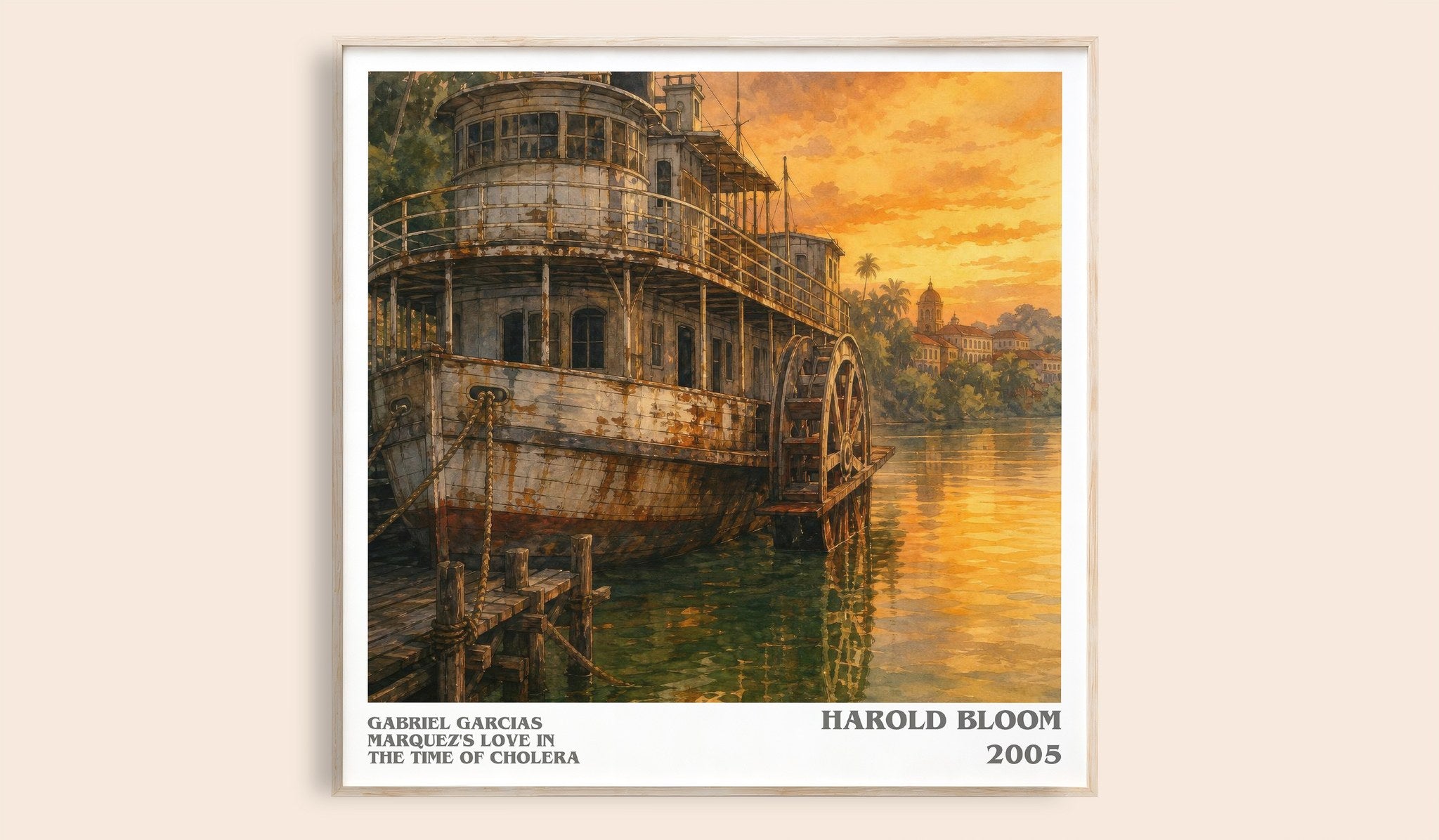 Gabriel Garcias Marquez's Love In The Time Of Cholera Literary Art Print by Harold Bloom