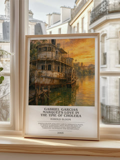 Gabriel Garcias Marquez's Love In The Time Of Cholera bookish poster colour and style options – Harold Bloom book art