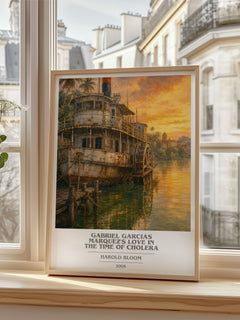 Gabriel Garcias Marquez's Love In The Time Of Cholera book cover poster colour and style options – Harold Bloom book art