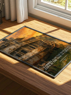 Gabriel Garcias Marquez's Love In The Time Of Cholera watercolour book poster framed on wall – non fiction wall art
