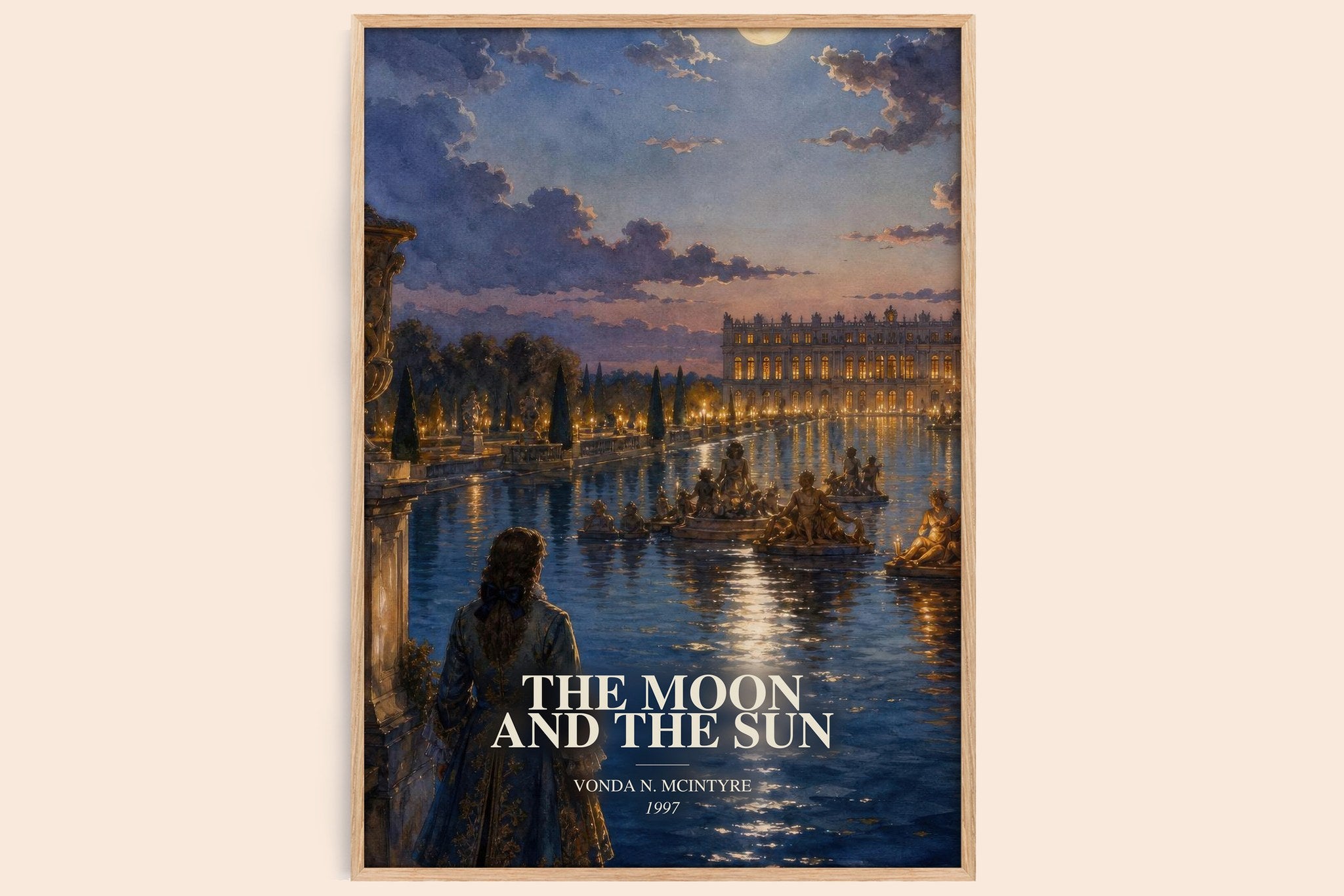 Moon and the Sun Book Watercolour Illustration by Vonda N. McIntyre