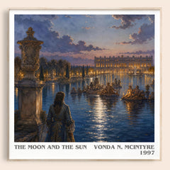 The Moon and the Sun literary book poster by Vonda N. McIntyre – framed literary art print