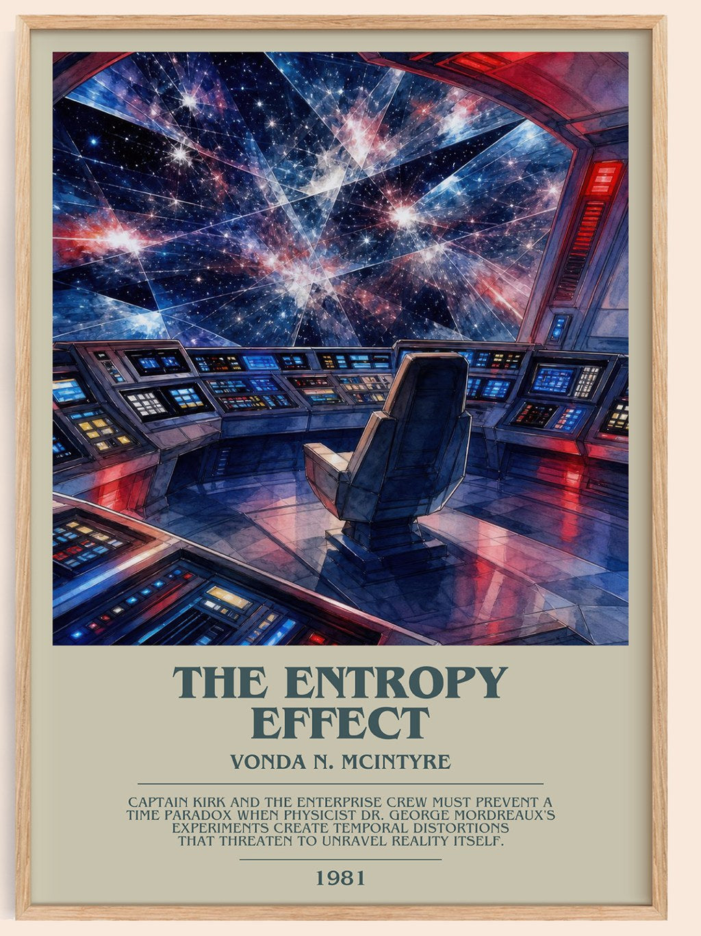 The Entropy Effect bookish book poster by Vonda N. McIntyre – framed literary art print