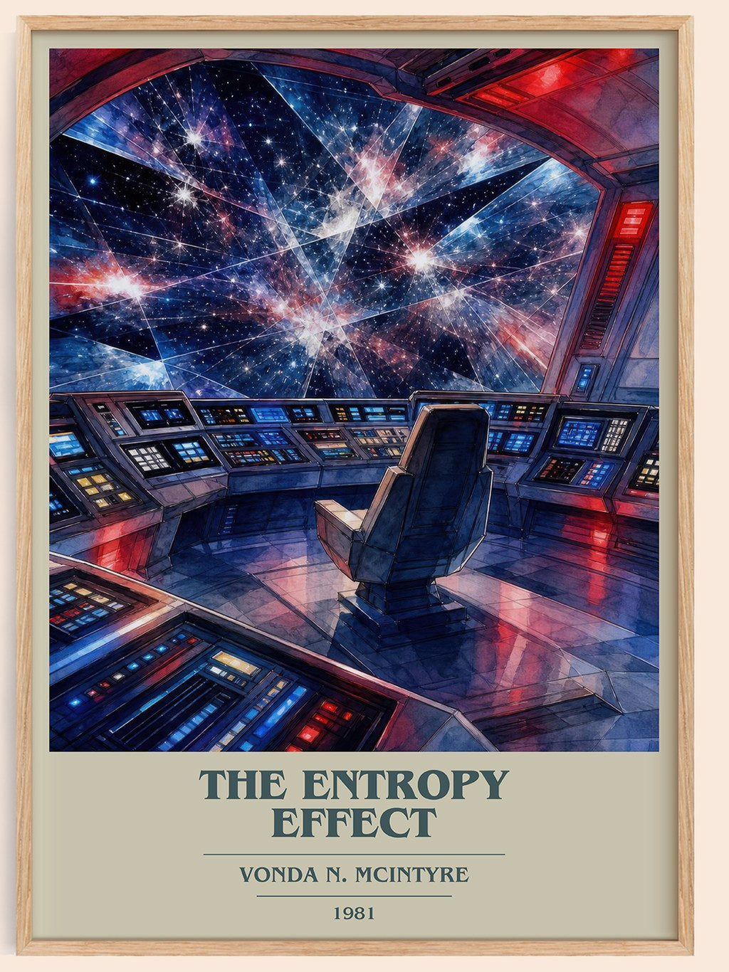 The Entropy Effect book cover book poster by Vonda N. McIntyre – framed literary art print