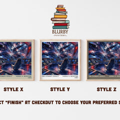 The Entropy Effect literary print in frame leaning in hallway – sci fi wall art