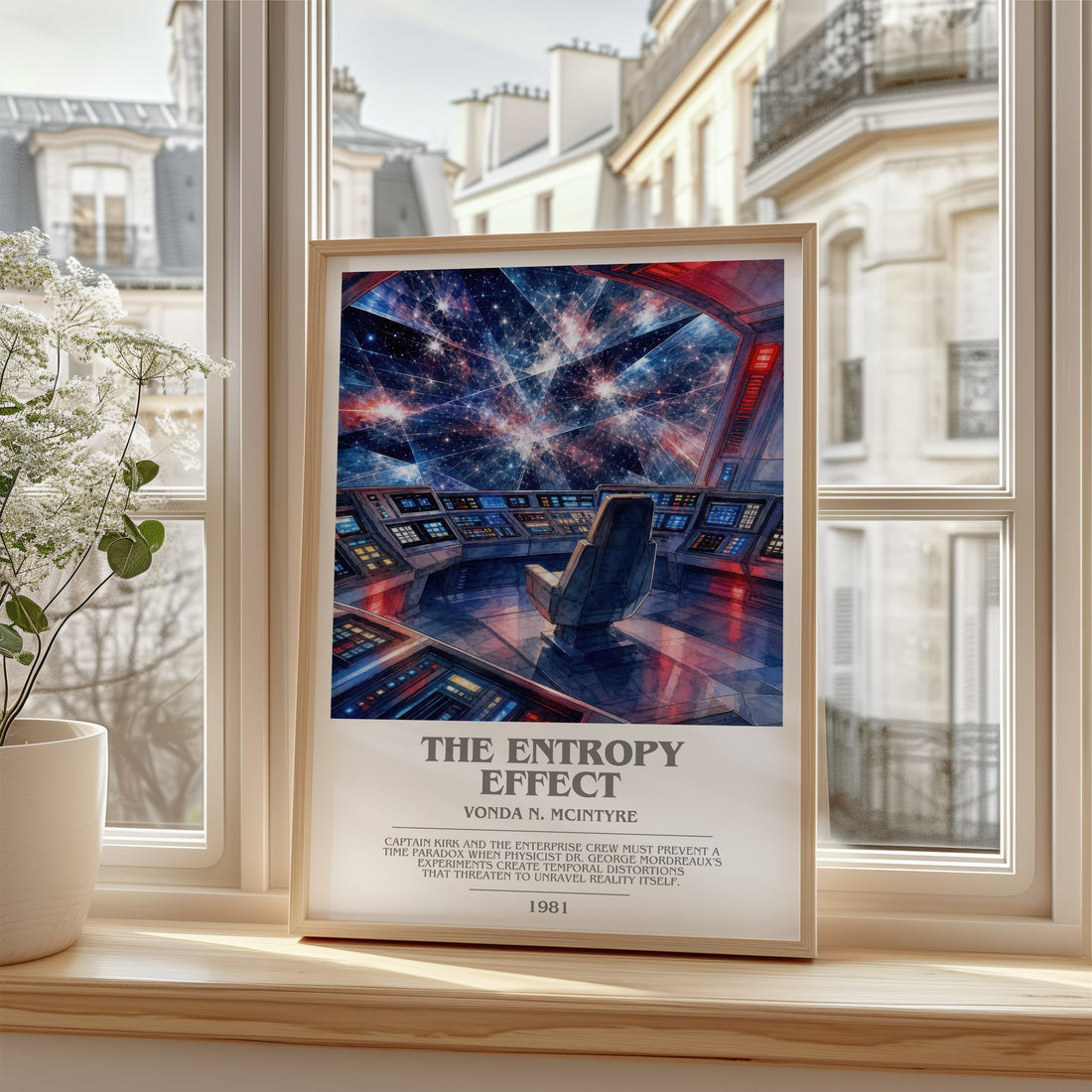 The Entropy Effect bookish poster colour and style options – Vonda N. McIntyre book art