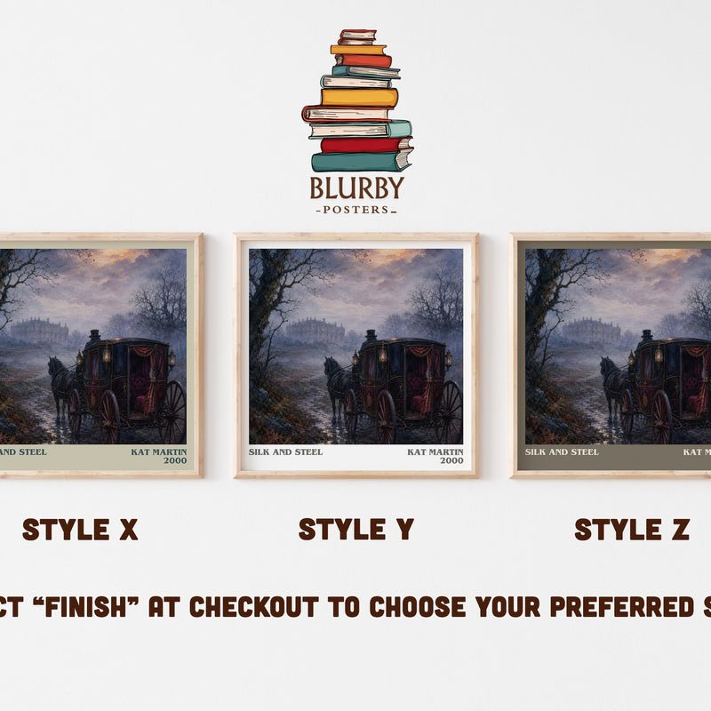 Silk and Steel literary print in frame leaning in hallway – romance wall art