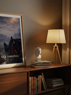 Silk and Steel watercolour print on bookshelf – Kat Martin fan gift