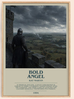 Bold Angel bookish book poster by Kat Martin – framed literary art print
