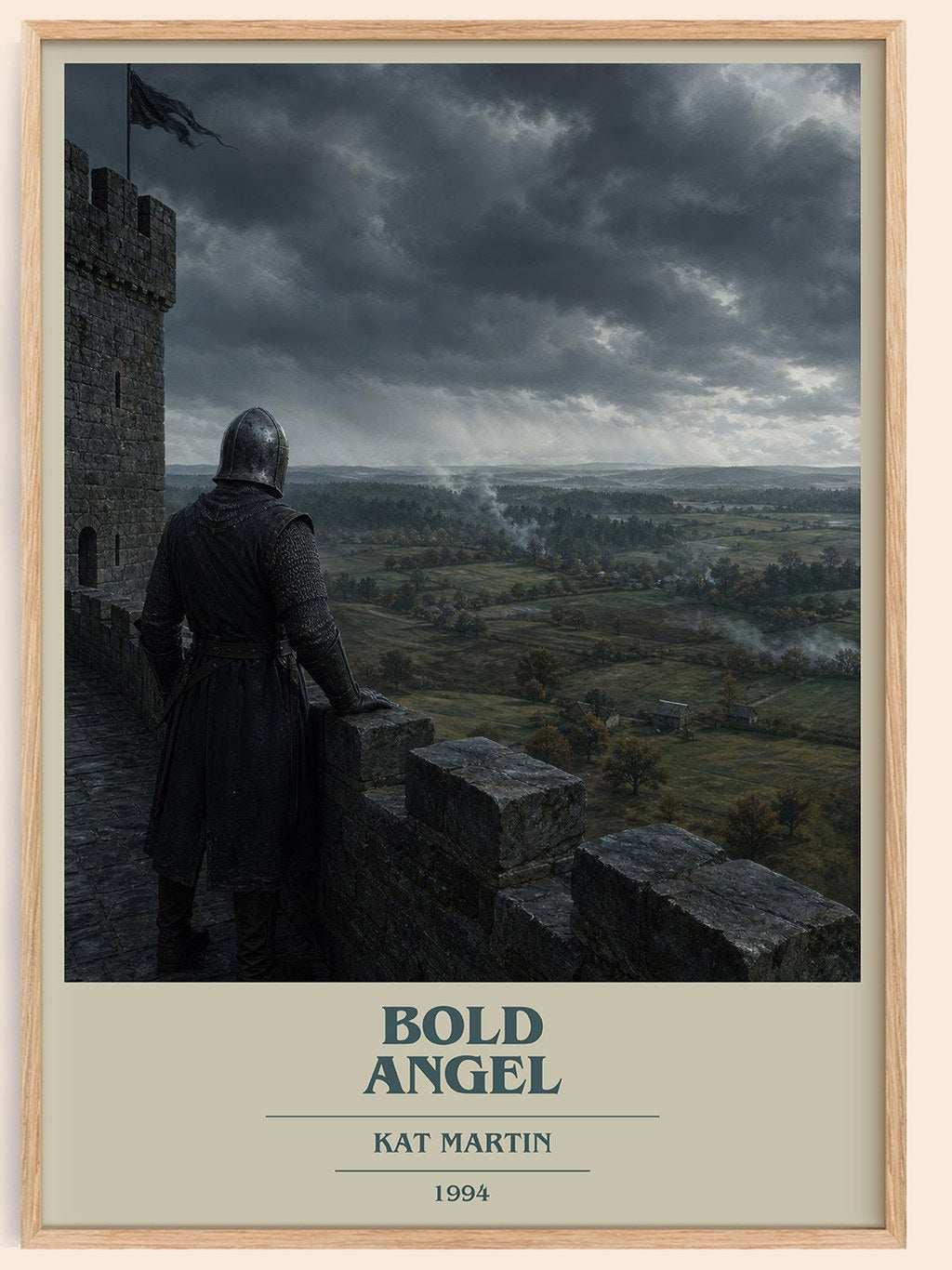 Bold Angel book cover book poster by Kat Martin – framed literary art print