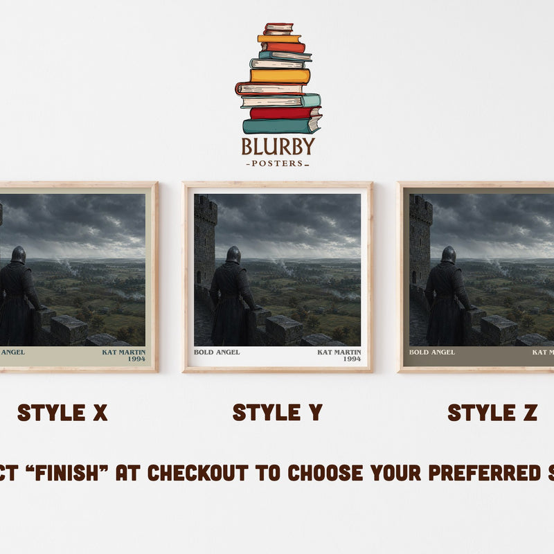 Bold Angel literary print in frame leaning in hallway – romance wall art