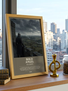 Bold Angel bookish print framed by window – literary home decor