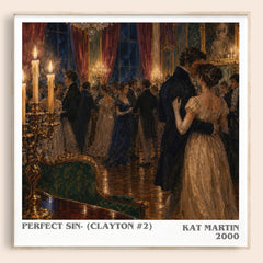 Perfect Sin- (Clayton #2) literary book poster by Kat Martin – framed literary art print