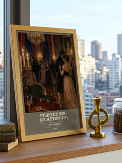 Perfect Sin- (Clayton #2) book cover print framed by window – literary home decor