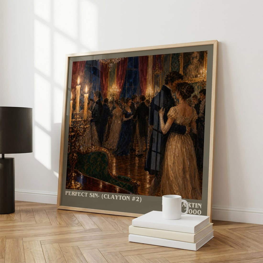 Perfect Sin- (Clayton #2) literary print framed by window – literary home decor