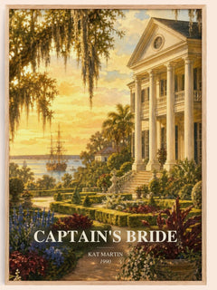 Captain's bride watercolour book poster by Kat Martin – framed literary art print