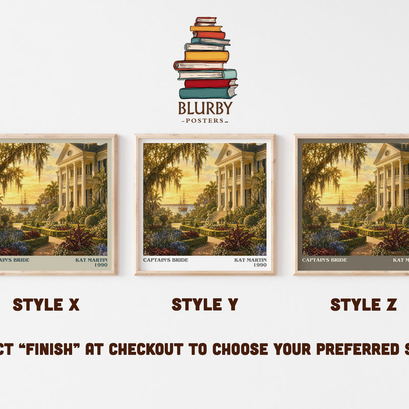 Captain's bride literary print in frame leaning in hallway – romance wall art