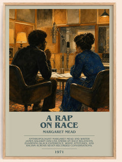 A rap on race bookish book poster by Margaret Mead – framed literary art print