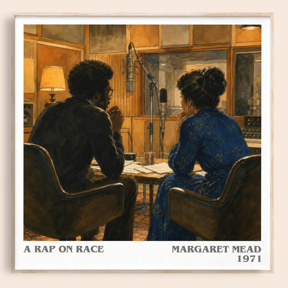 A rap on race literary book poster by Margaret Mead – framed literary art print