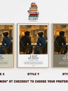 A rap on race bookish print in frame leaning in hallway – non fiction wall art