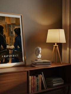 A rap on race watercolour print on bookshelf – Margaret Mead fan gift